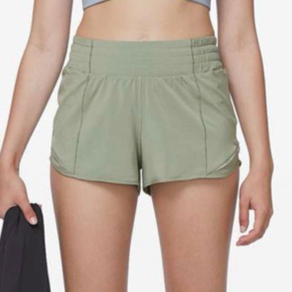 lululemon athletica Pants - Lululemon Hotty Hot High Rise Athletic Shorts Sea Moss Green 12